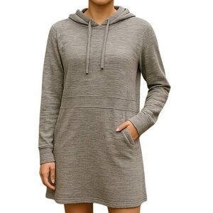 90 Degrees by Reflex Women's Hoodie Sweater Dress Gray Size‎ M Pockets